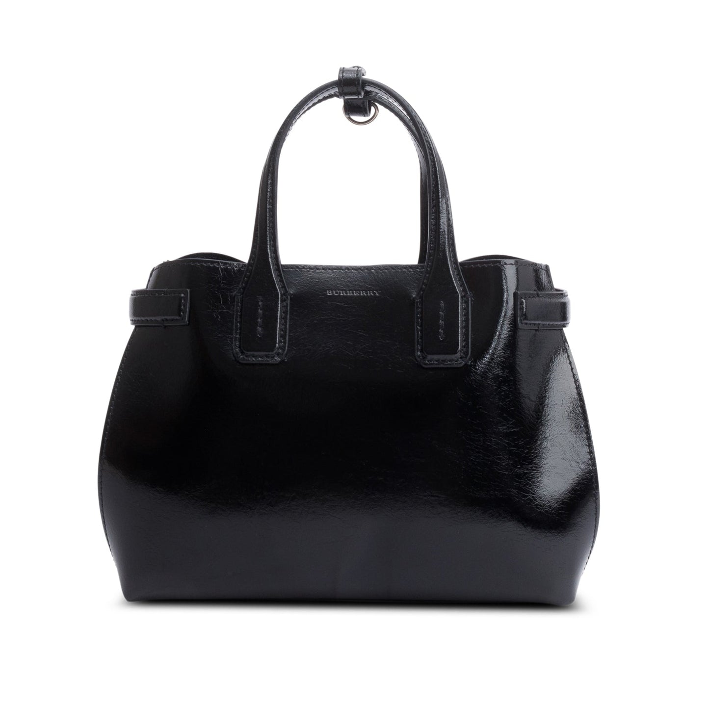 Burberry Black Calfskin Leather Soft Banner Tote
