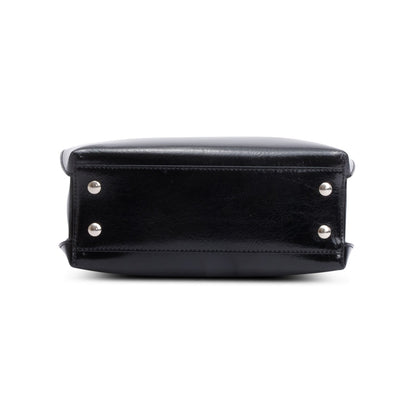 Burberry Black Calfskin Leather Soft Banner Tote