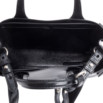 Burberry Black Calfskin Leather Soft Banner Tote