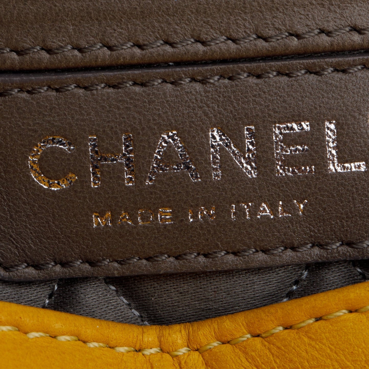 Chanel Yellow Lambskin Leather Large Madison Flap Bag