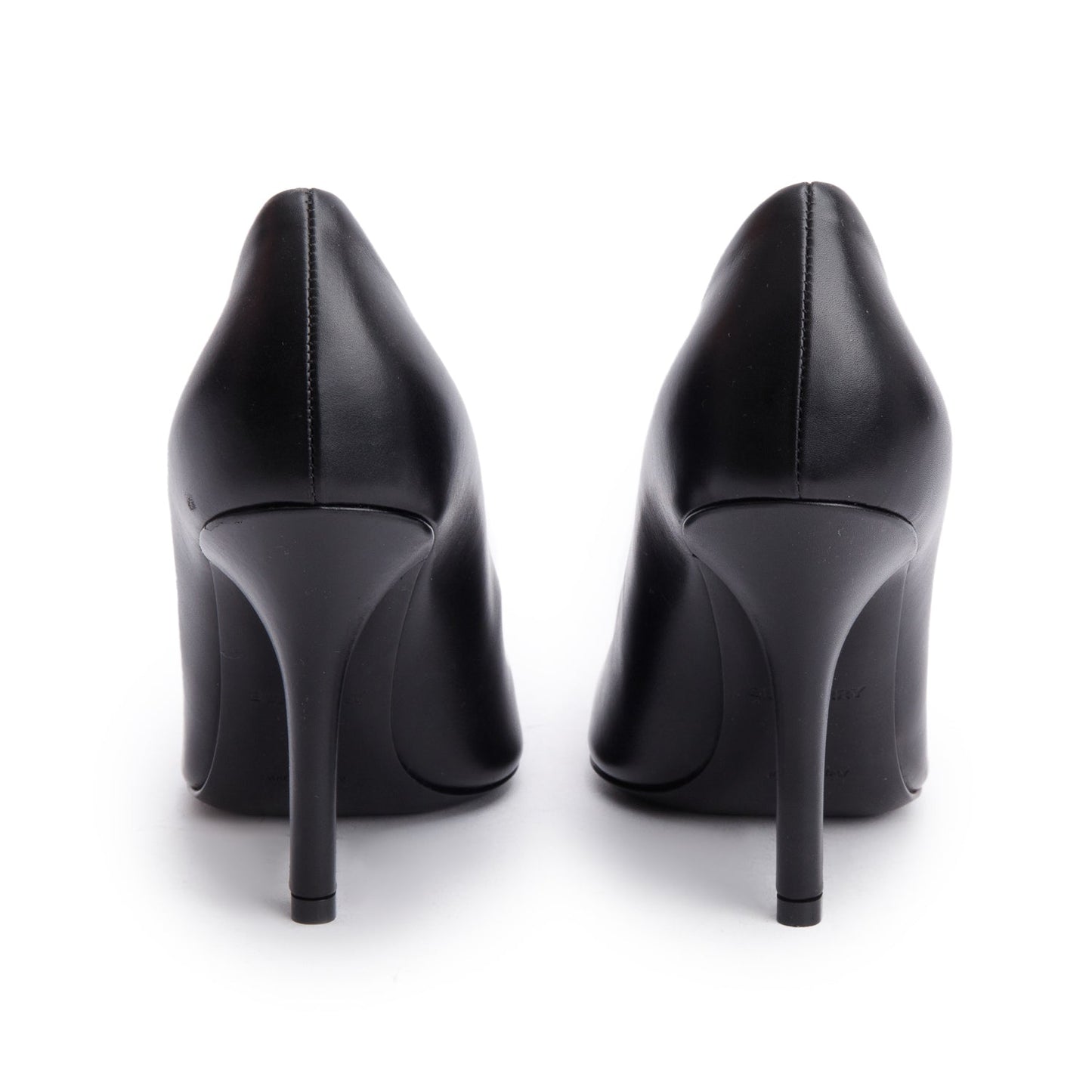 Burberry Black Leather TB Pumps, Size 38