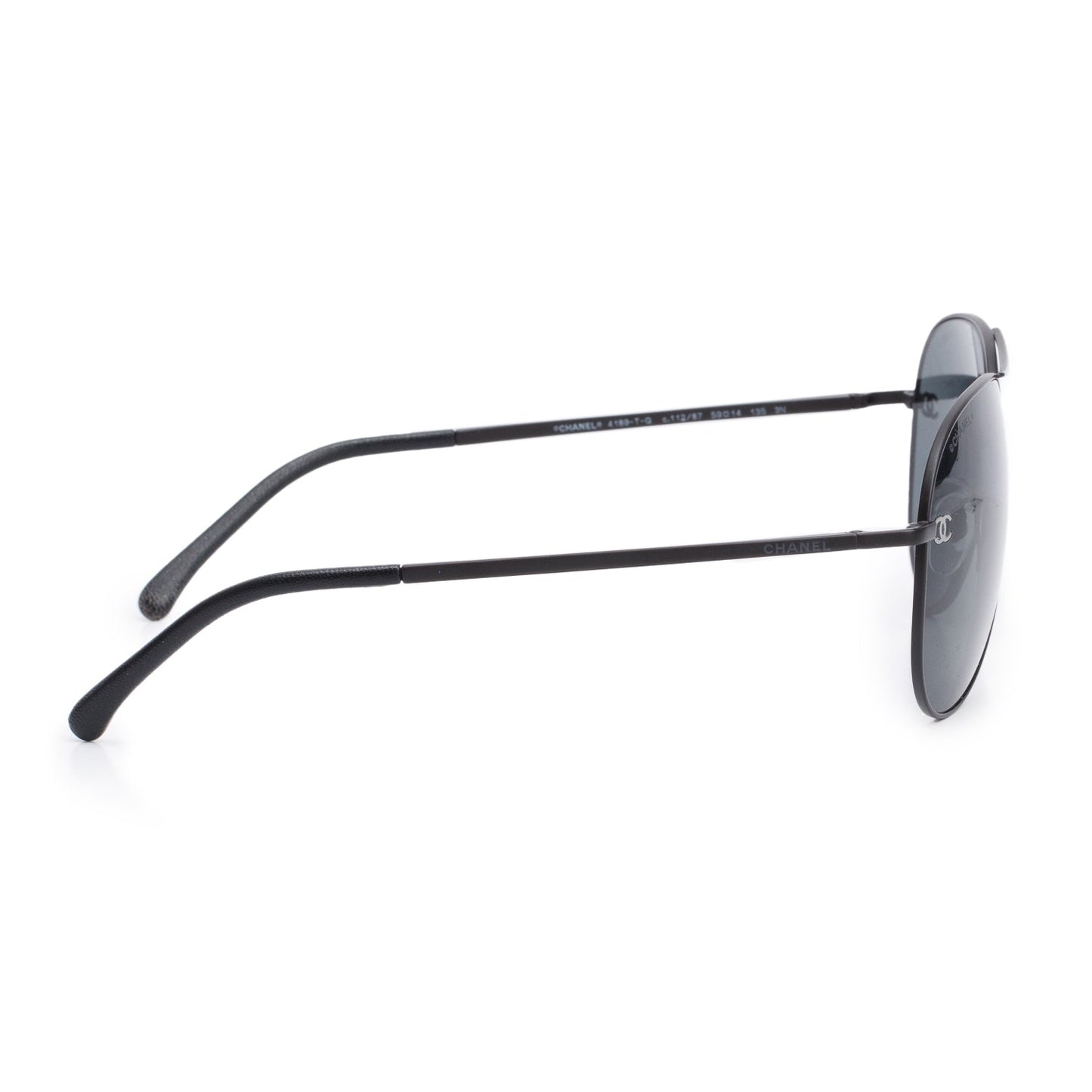 Chanel 4189-T-Q  Black Aviator CC Sunglasses