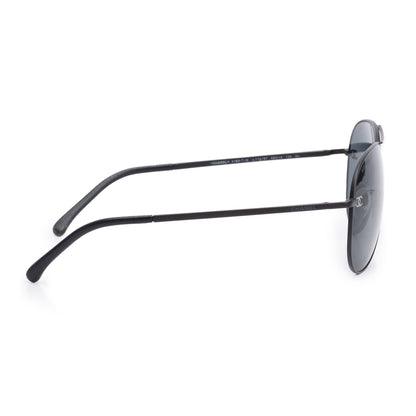 Chanel 4189-T-Q  Black Aviator CC Sunglasses