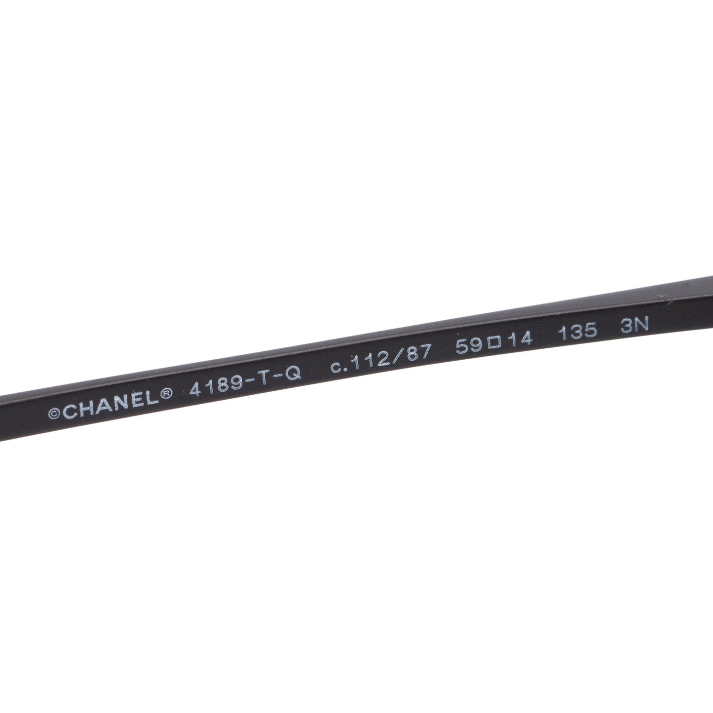 Chanel 4189-T-Q  Black Aviator CC Sunglasses