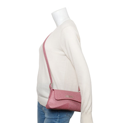 Balenciaga Pink Sparkling Fabric Small XX Flap Stretch Bag