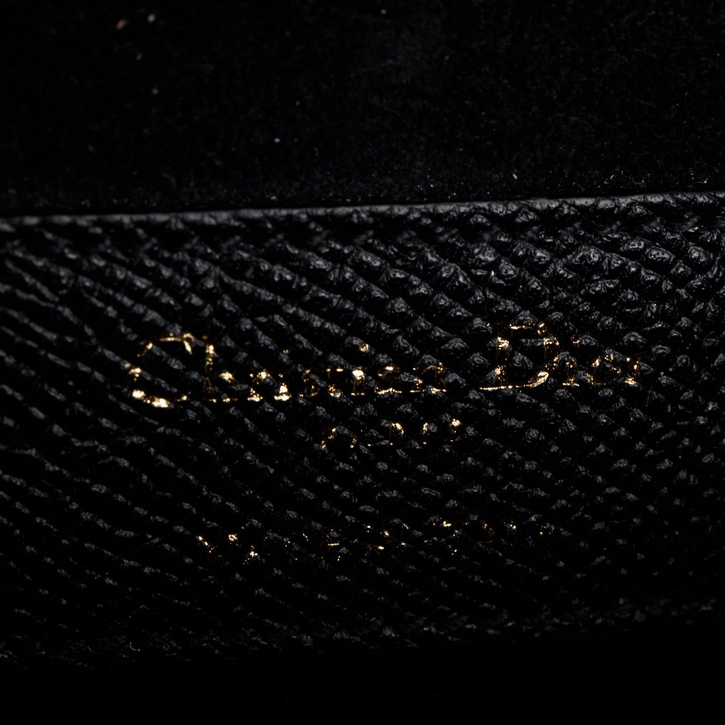 Christian Dior Black Grained Calfskin Leather Mini Saddle Bag