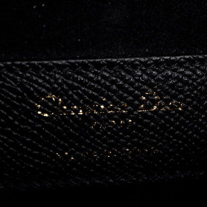 Christian Dior Black Grained Calfskin Leather Mini Saddle Bag