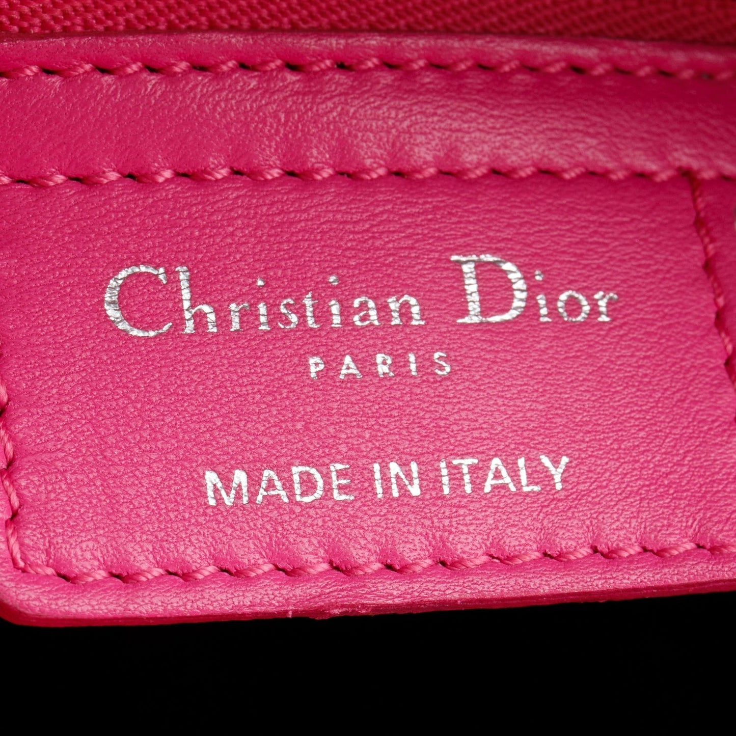 Christian Dior Pink Cannage Leather Large Lady Dior Bag