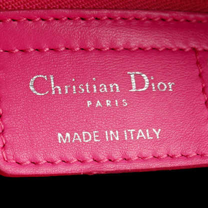 Christian Dior Pink Cannage Leather Large Lady Dior Bag