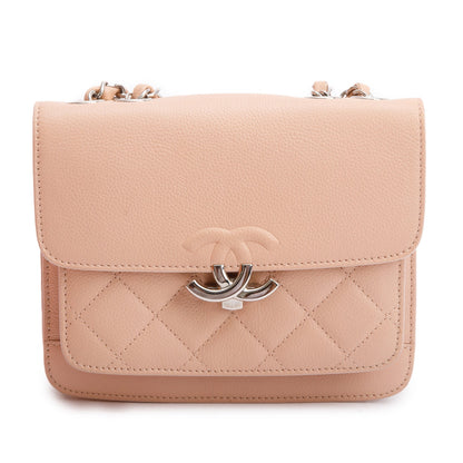 Chanel Pink Caviar Leather Mini CC Box Flap Bag