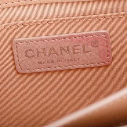 Chanel Pink Caviar Leather Mini CC Box Flap Bag