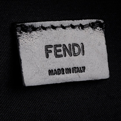 Fendi Black Vitello Astro Rubber Effect Mini Trolley Bag
