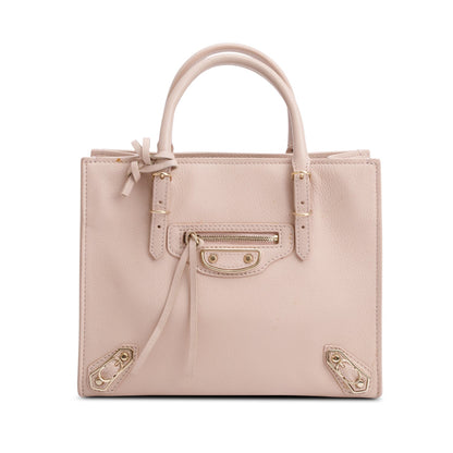Balenciaga Pink Calfskin Leather Papier A4 Mini Tote