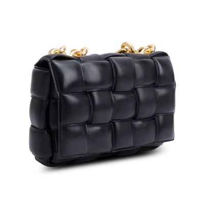 Bottega Veneta Black Nappa Intrecciato Padded Chain Cassette Bag