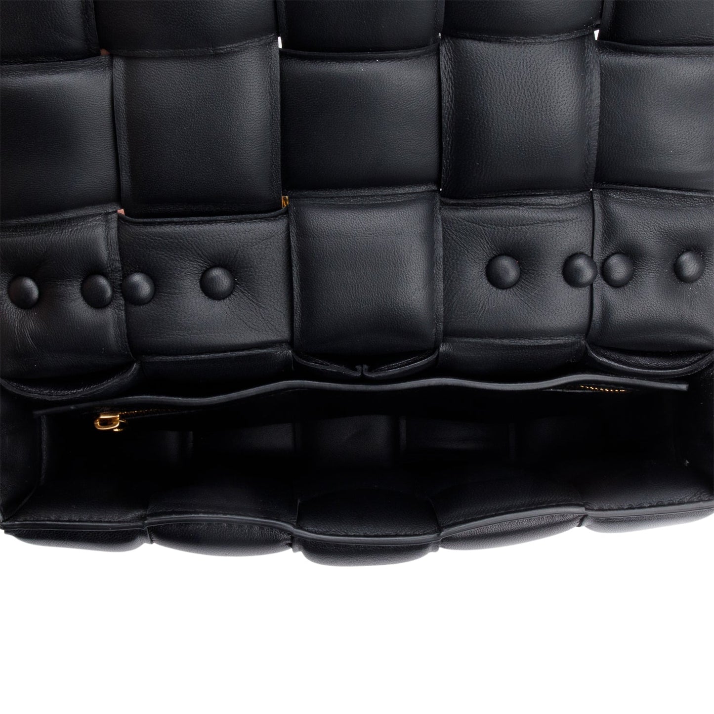 Bottega Veneta Black Nappa Intrecciato Padded Chain Cassette Bag