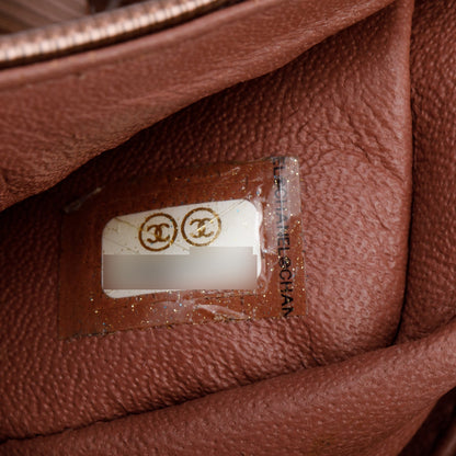 Chanel Brown Quilted Patent Leather Classic Mini Rectangular Flap Bag