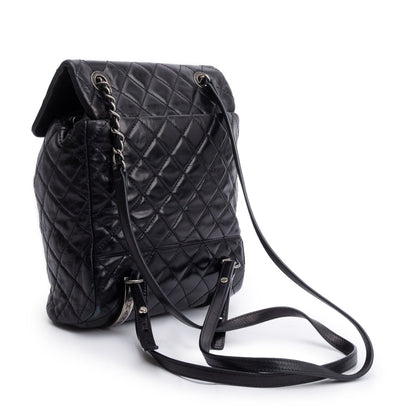 Chanel Black Quilted Calfskin Leather Small Salzburg Mountain Backpack