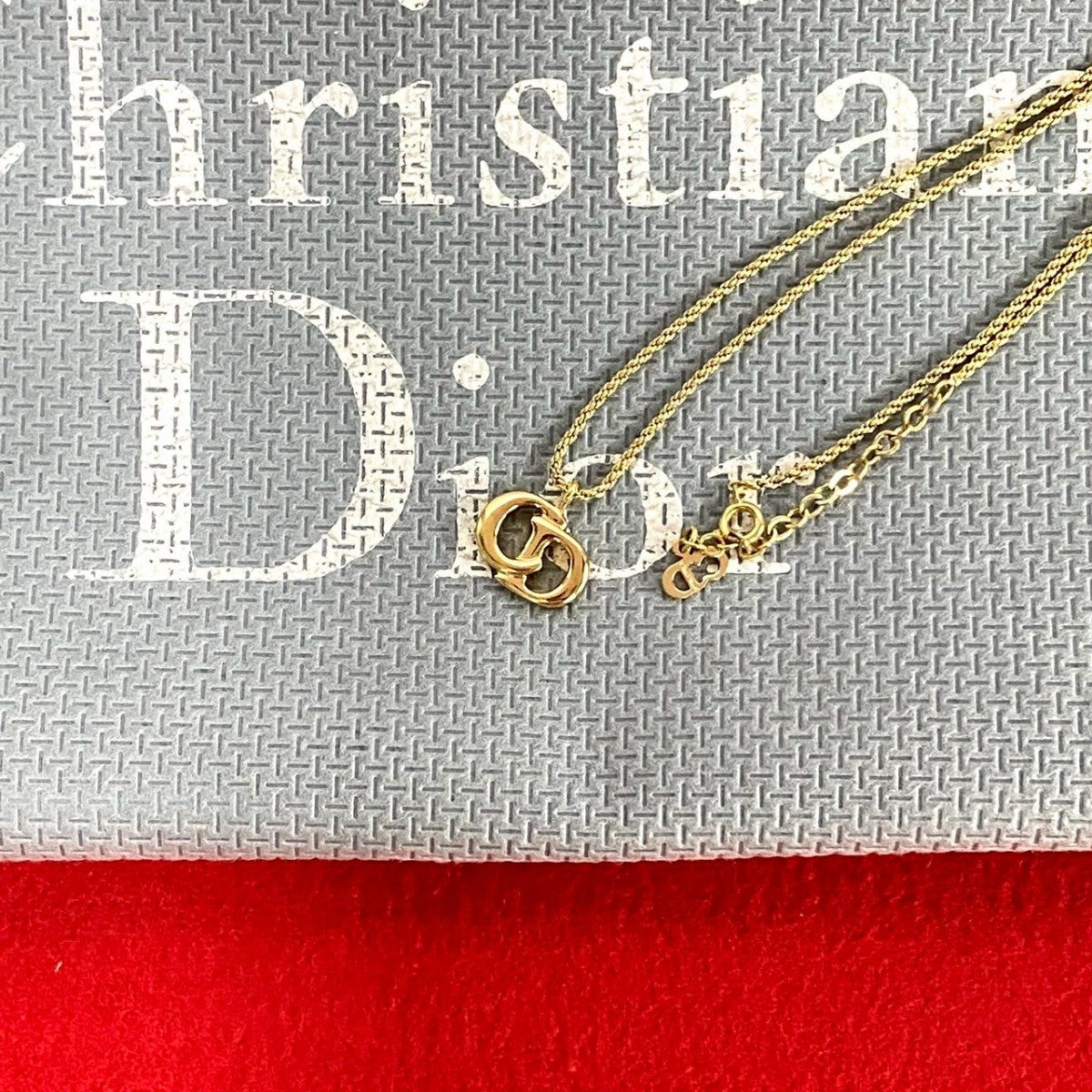 Dior Necklace Gold Plated gold CD logo Women