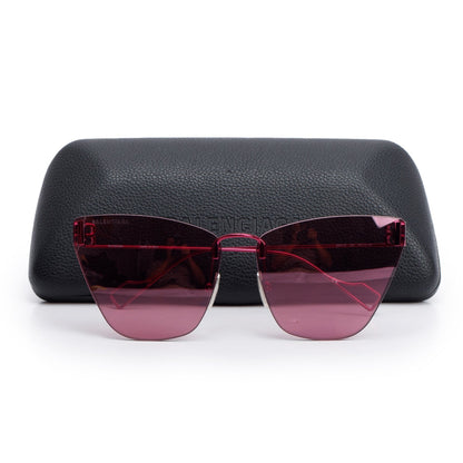 Balenciaga BB0111S Purple Light Rimless Cat-Eye Sunglasses