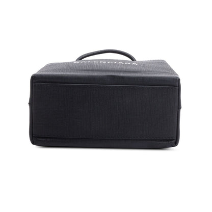 Balenciaga Black Calfskin Leather XXS Logo Leather Shopping Tote