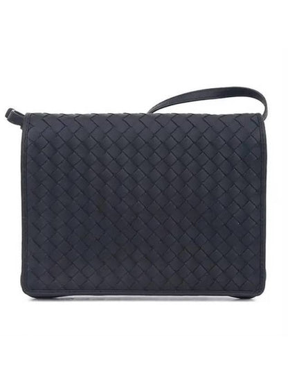Luxury Bottega Veneta Intrecciato Cross Bag Black