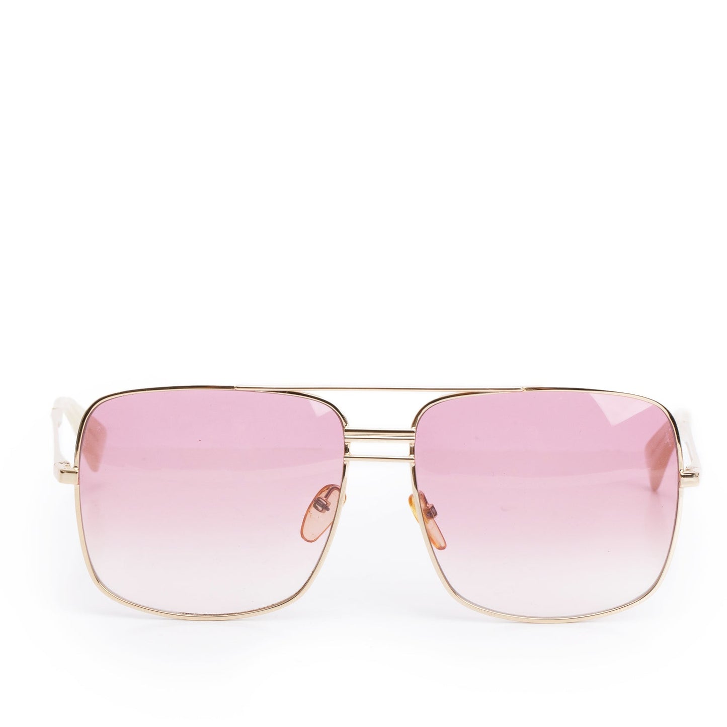 Celine CL41808/S Gold Tone Metal Square Aviator Sunglasses