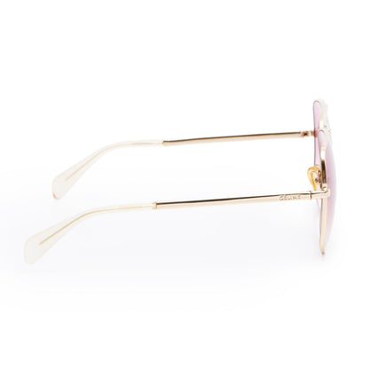 Celine CL41808/S Gold Tone Metal Square Aviator Sunglasses
