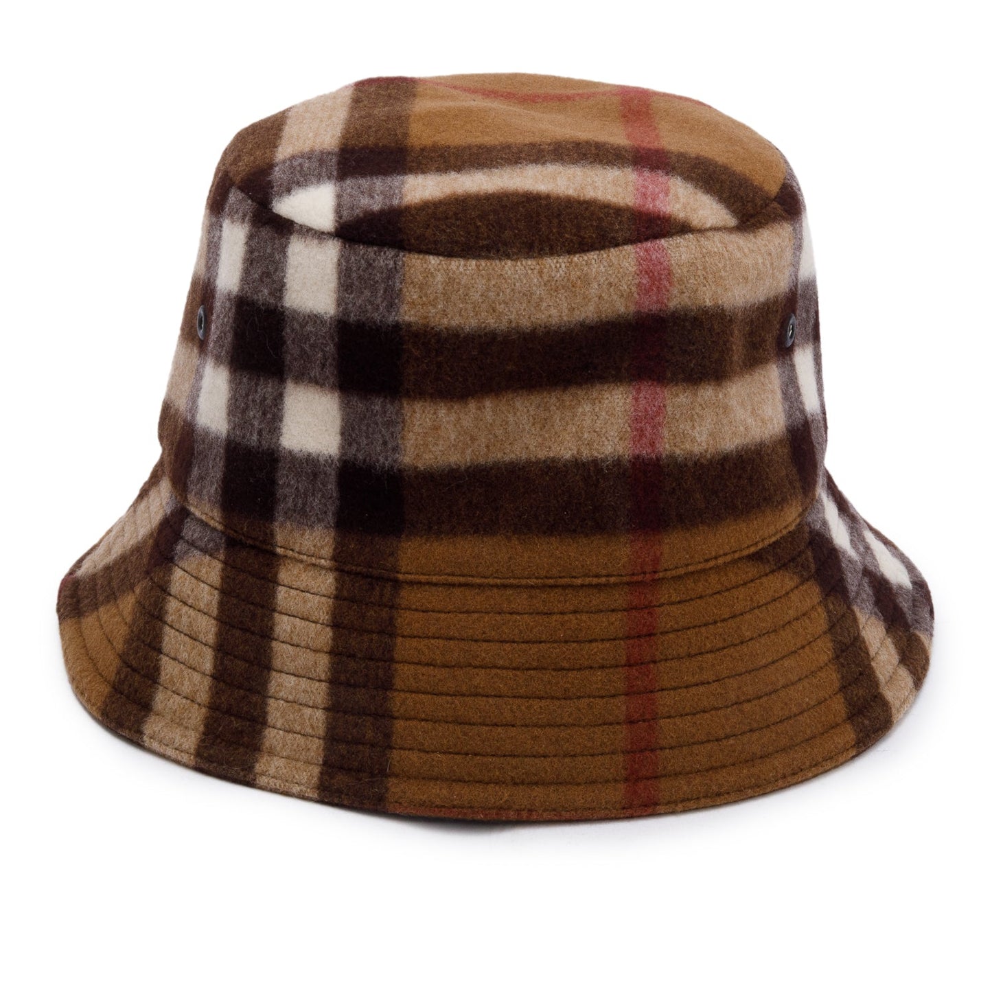 Burberry Check Wool Bucket Hat, Size XL