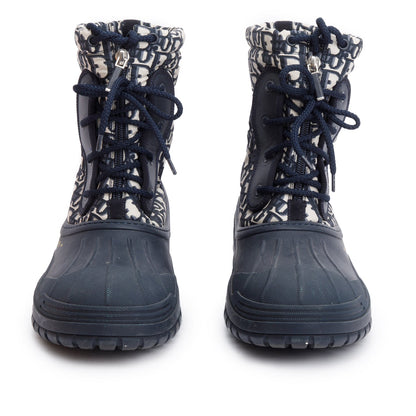 Christian Dior Navy Oblique Nylon D-Venture Combat Boot, Size 40