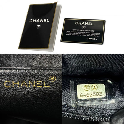 CHANEL Handbag Matt caviar skin black COCO Mark Matrasse Women