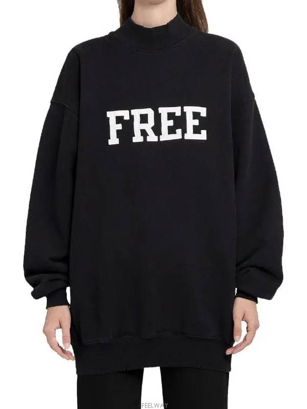 Luxury Balenciaga Trending 2025 WoMen's Free Embroidery Distressed Sweatshirt Black