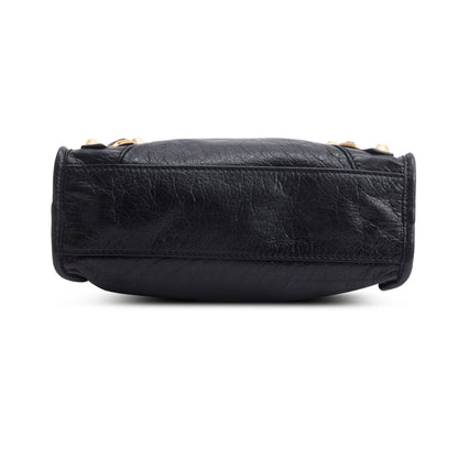 Balenciaga Black Agneau Leather Classic Mini City Bag