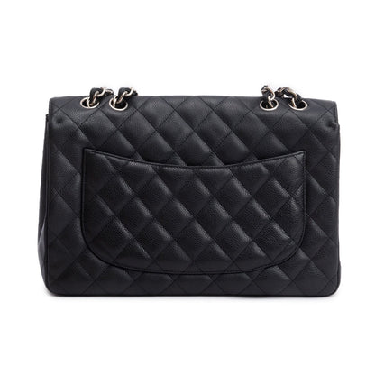 Chanel Black Caviar Classic Jumbo Single Flap Bag