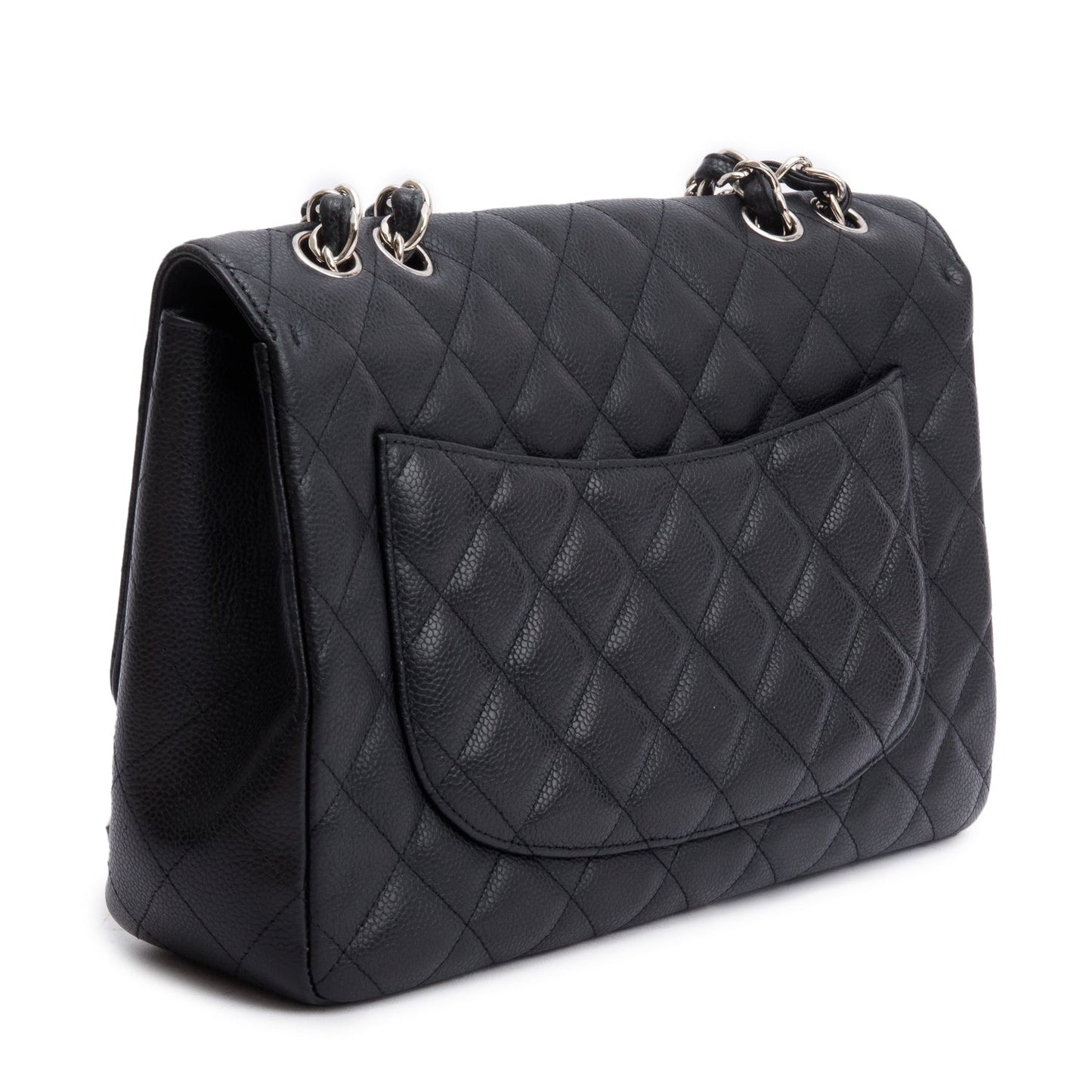 Chanel Black Caviar Classic Jumbo Single Flap Bag
