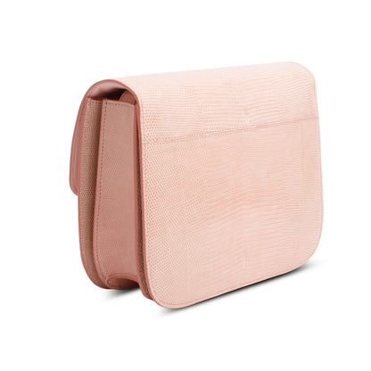 Celine Pink Lizard Medium Classic Box Flap Bag