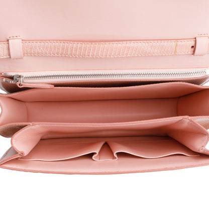 Celine Pink Lizard Medium Classic Box Flap Bag