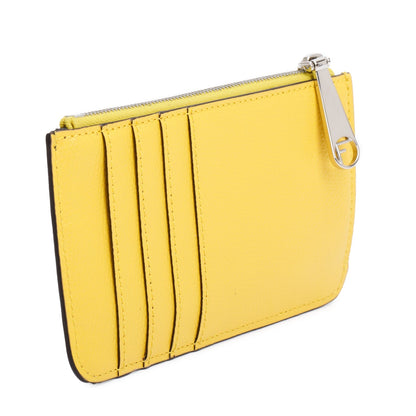 Fendi Yellow Leather Key Case Pouch