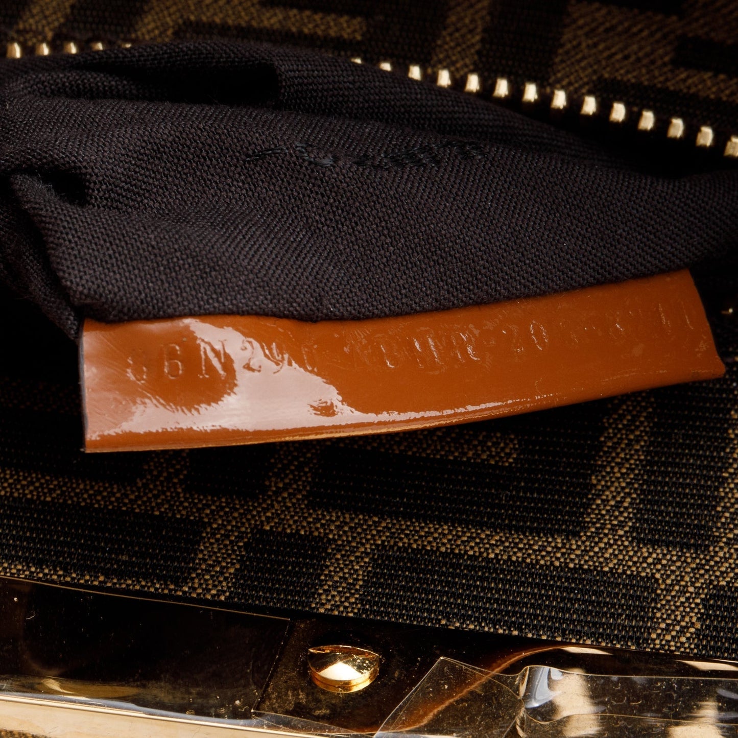 Fendi FF Zucca Woven Interlace Medium Peekaboo Bag