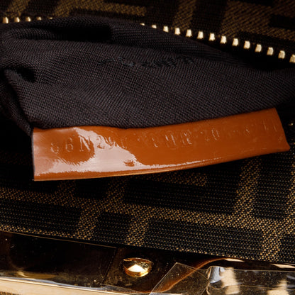 Fendi FF Zucca Woven Interlace Medium Peekaboo Bag