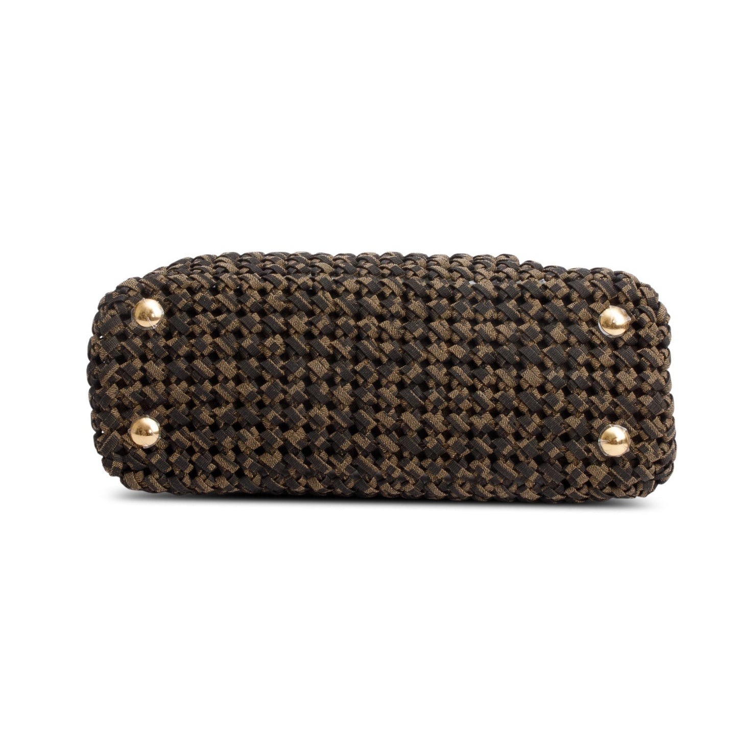 Fendi FF Zucca Woven Interlace Medium Peekaboo Bag