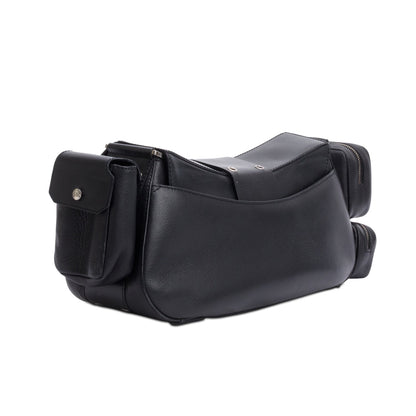 Christian Dior Black Leather Street Chic Columbus Cargo Shoulder Bag