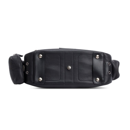 Christian Dior Black Leather Street Chic Columbus Cargo Shoulder Bag
