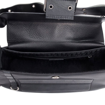Christian Dior Black Leather Street Chic Columbus Cargo Shoulder Bag