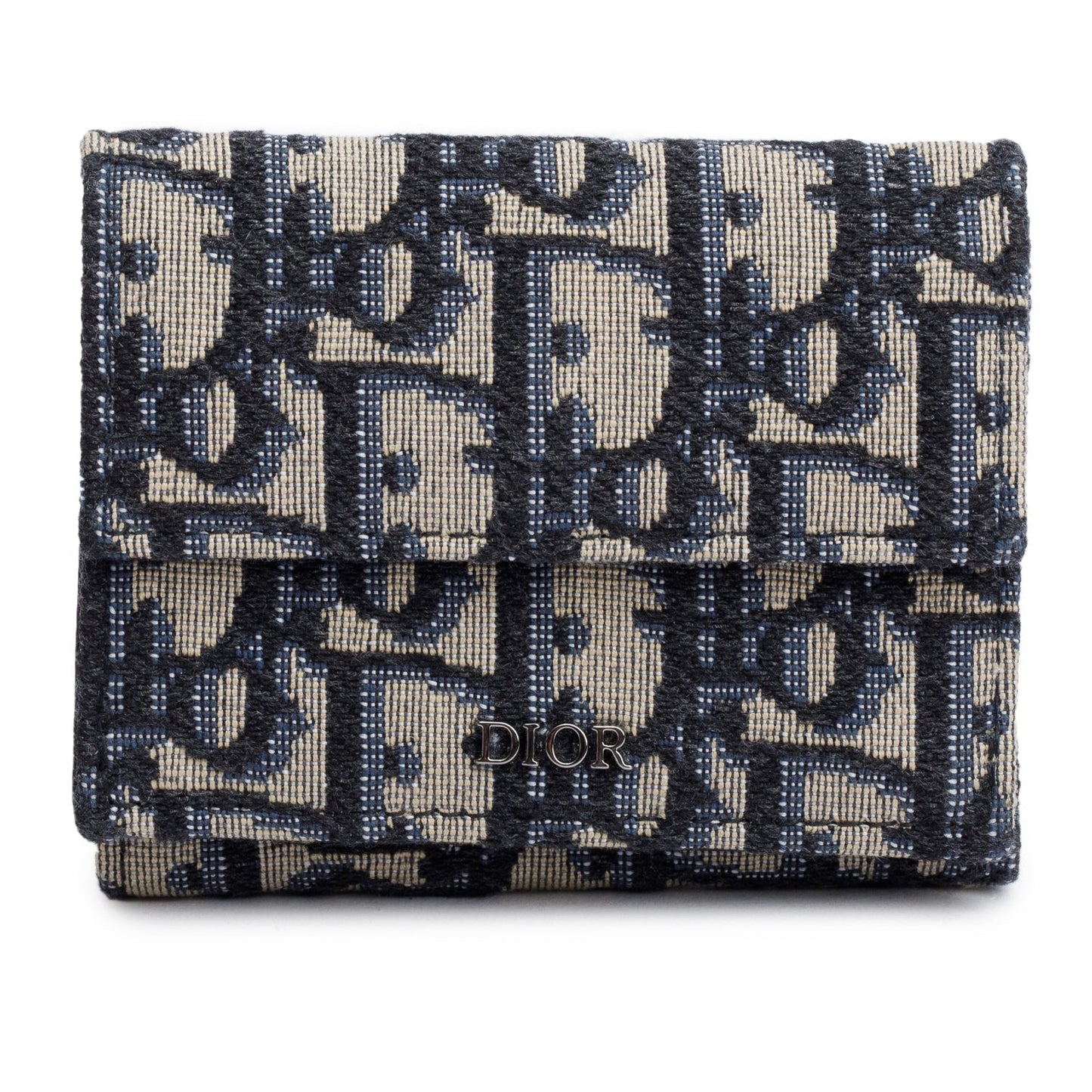 Christian Dior 2020 Oblique Jacquard Trifold Compact Wallet