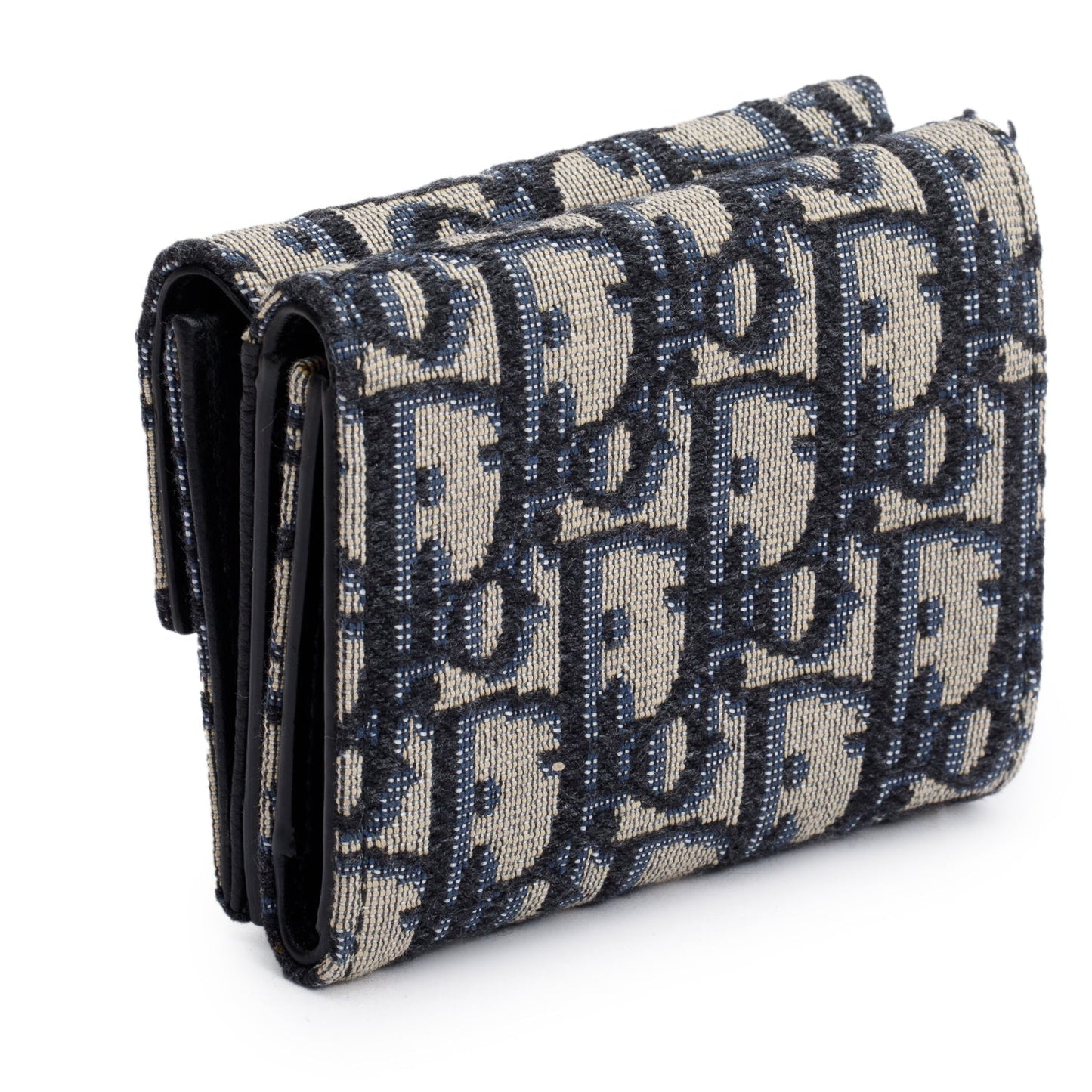 Christian Dior 2020 Oblique Jacquard Trifold Compact Wallet