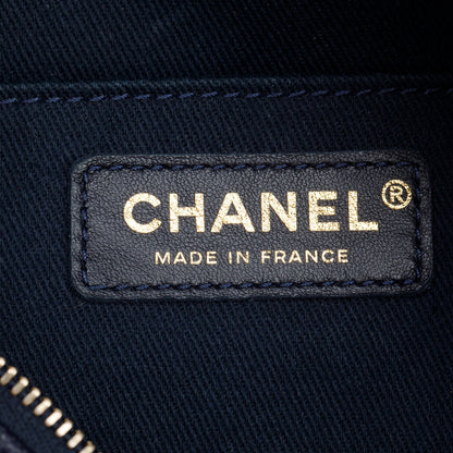 Chanel Navy Calfskin Leather Quilted Banane Waist Bag