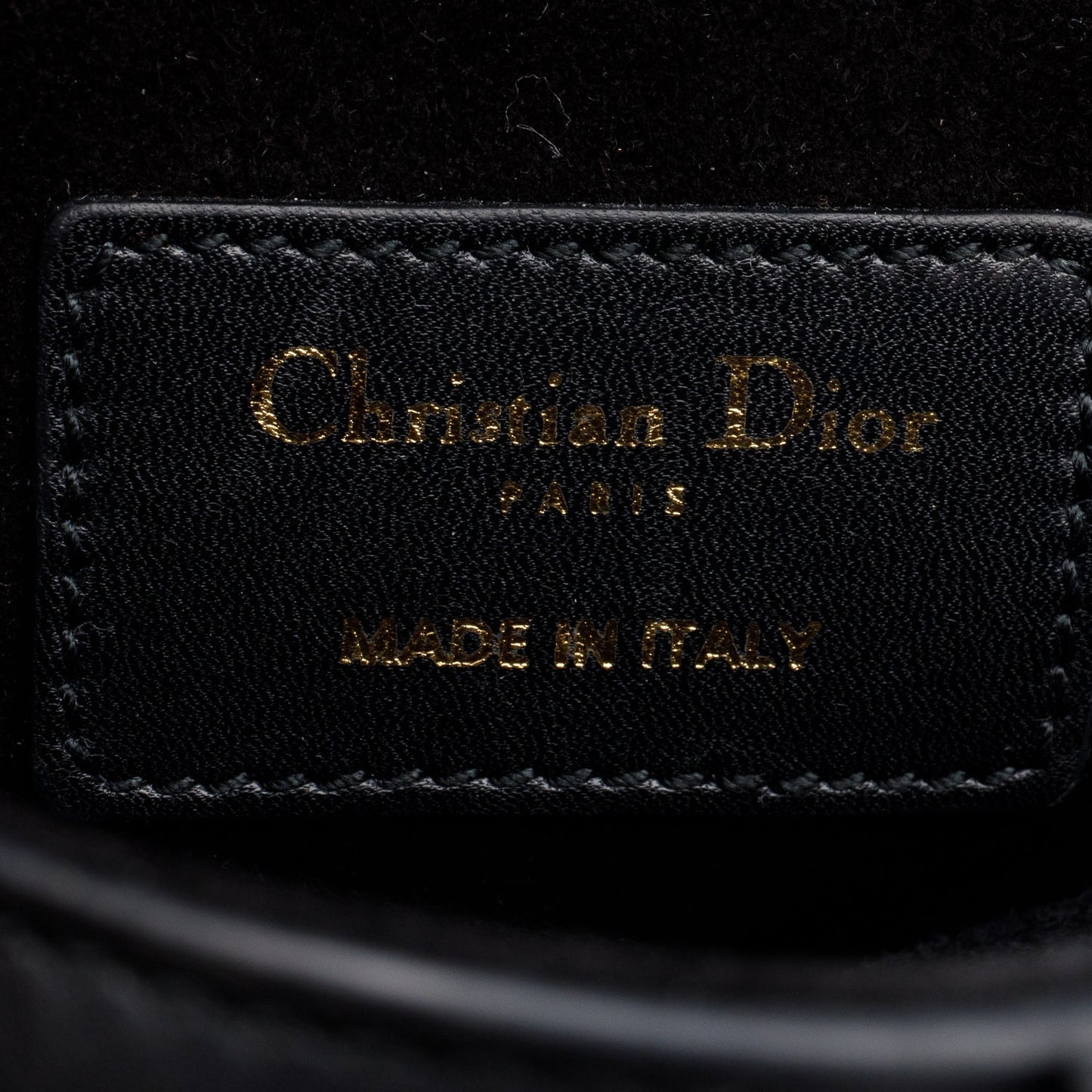 Christian Dior Black Smooth Leather Mini Saddle Bag