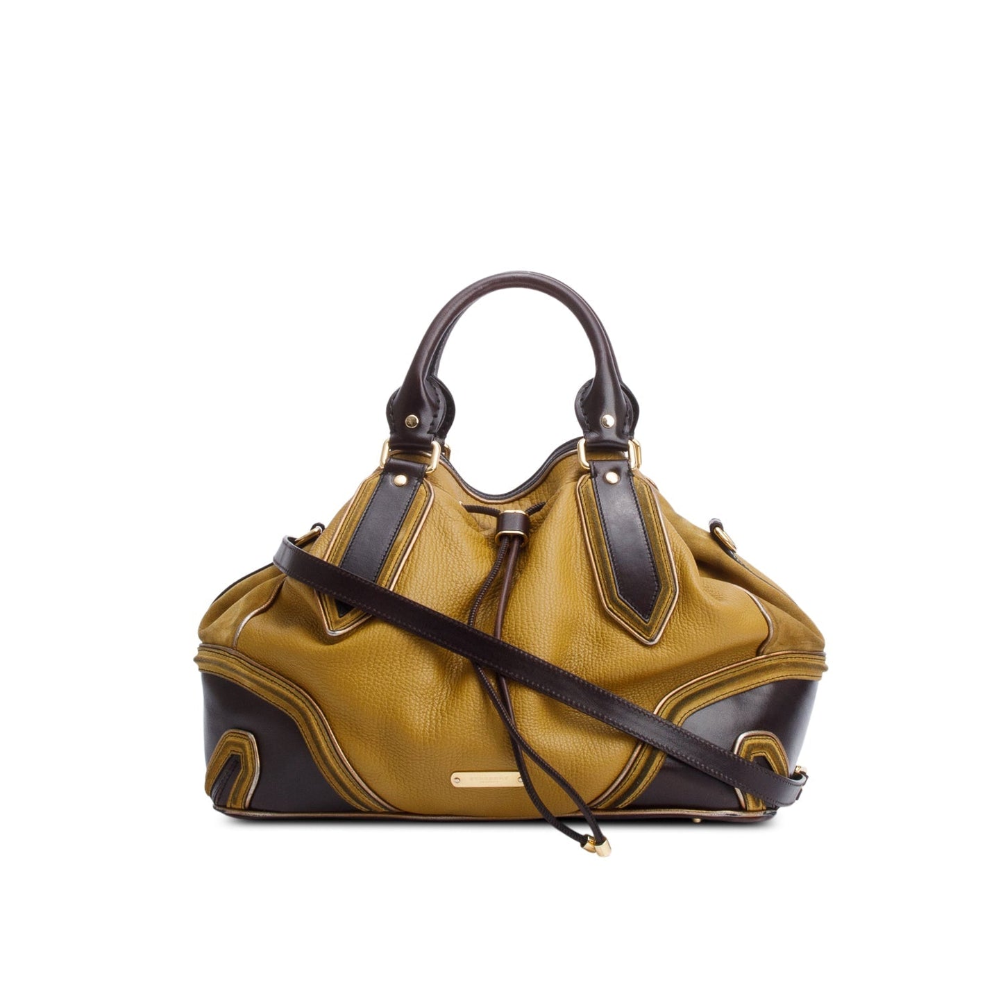 Burberry Prorsum Beige/Brown Calfskin Leather/Suede Earlsburn Mixed Media Tote Bag