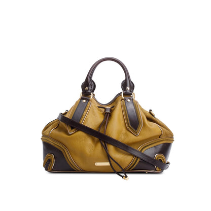 Burberry Prorsum Beige/Brown Calfskin Leather/Suede Earlsburn Mixed Media Tote Bag