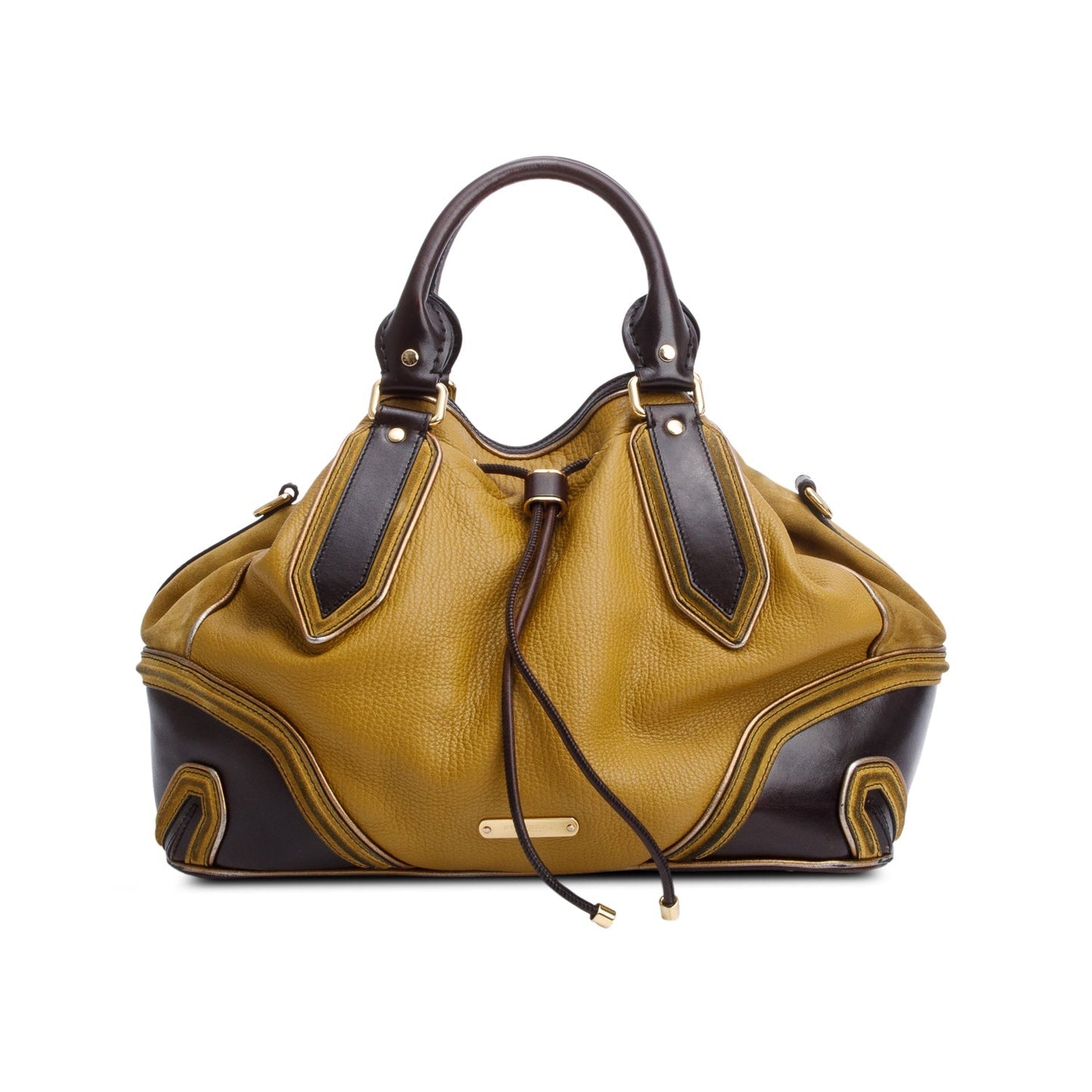Burberry Prorsum Beige/Brown Calfskin Leather/Suede Earlsburn Mixed Media Tote Bag